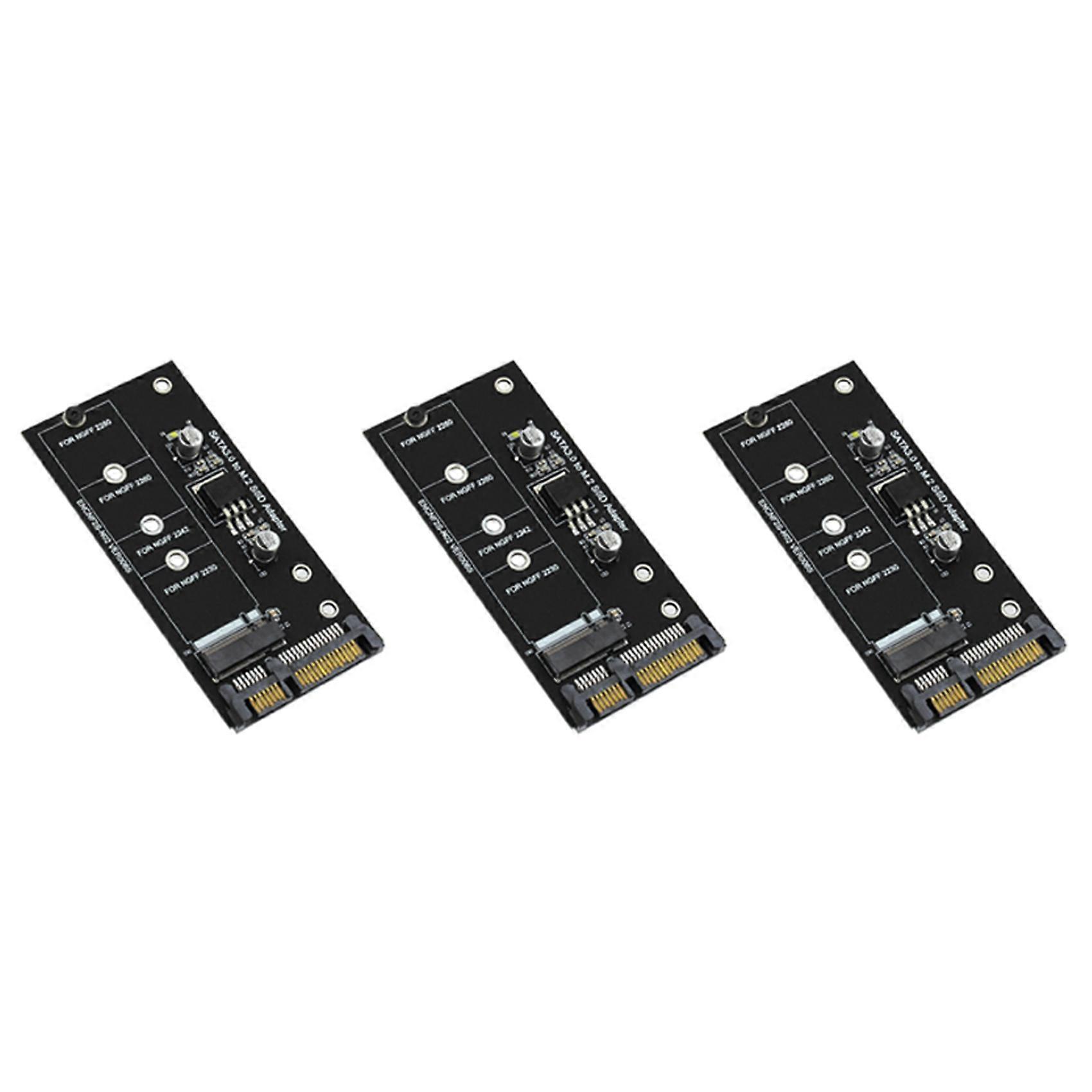 3X M.2 SATA Adapter M2 to SATA Adapter M.2 to SATA Adapter M.2 NGFF Converter 2.5inch SATA3 Card B Key for 2230-2280 M2