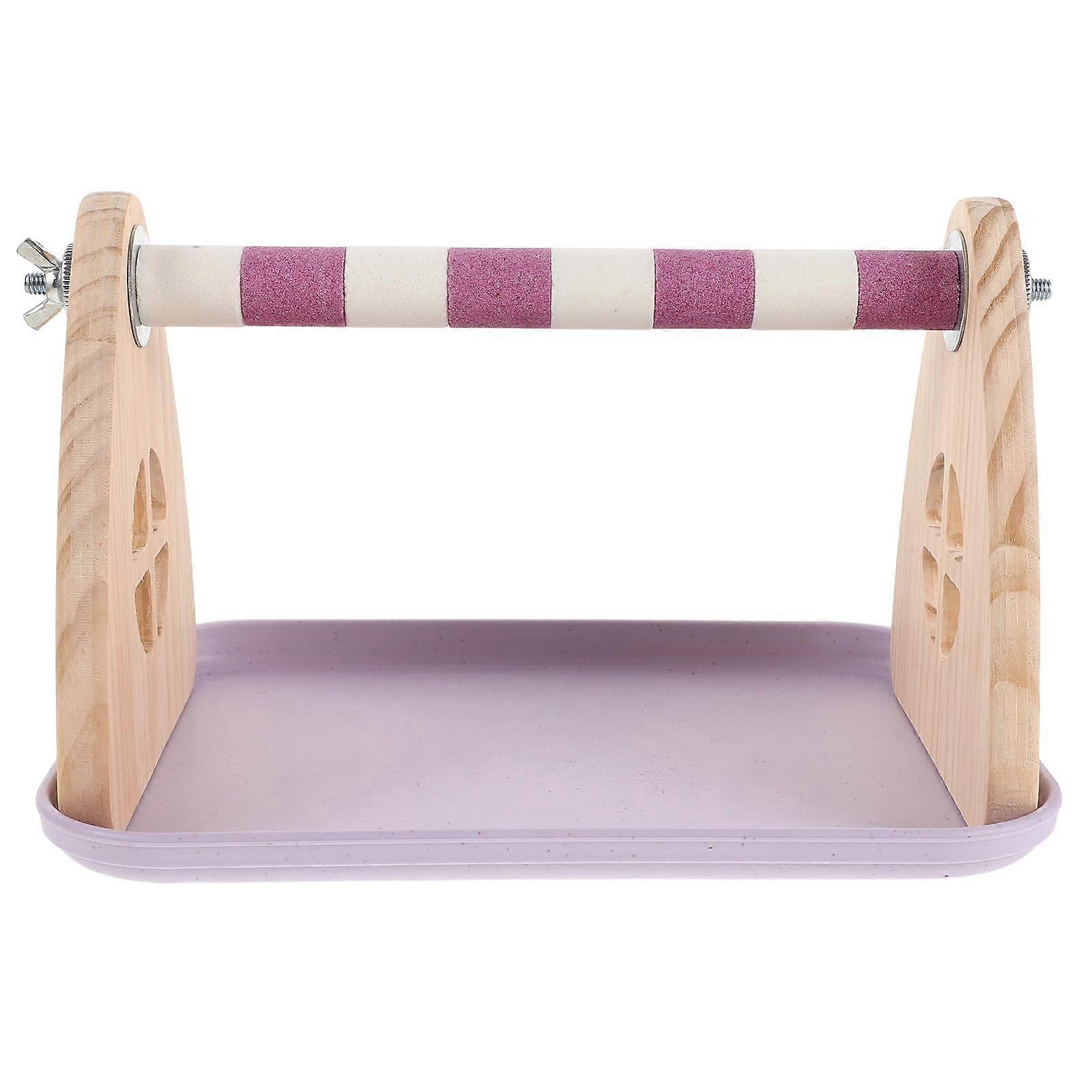 Perch Stand with Tray for Training and Play, Budgie Conure Cockatiel Playground Set
