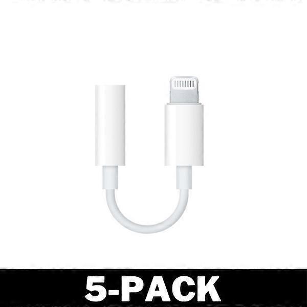 Digital Lightning to 3.5mm - AUX - compatible with iPhone compatible with iPad iPod 5-Pack
