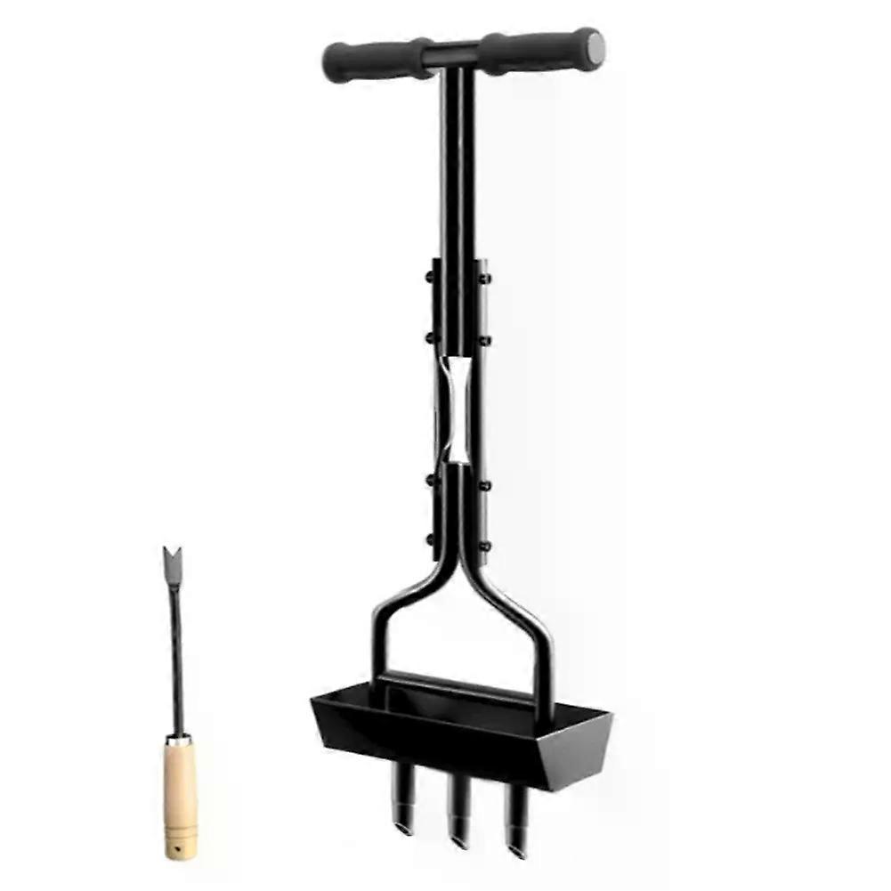 Manual Lawn Aerator Lawn Aerator Coring Tool T-shaped Handle Corer Plug Aerator Grass Aeration Gardening Tool for Lawn Yard Care