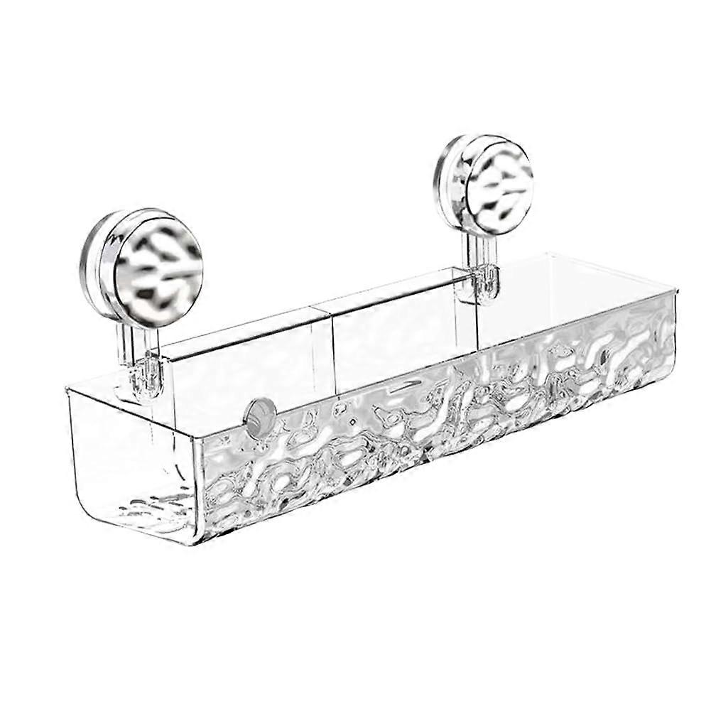 Shower Caddy with Secure Corrugated Suction, NoDrill Large Capacity Bathroom Shelf for Kitchen White