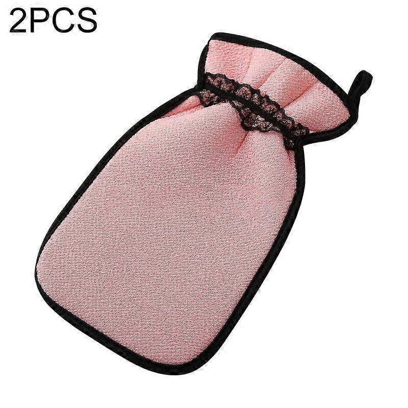 2 PCS Shower Bath Gloves Exfoliating Wash Skin Spa Massage Bathroom Cleaning Tools