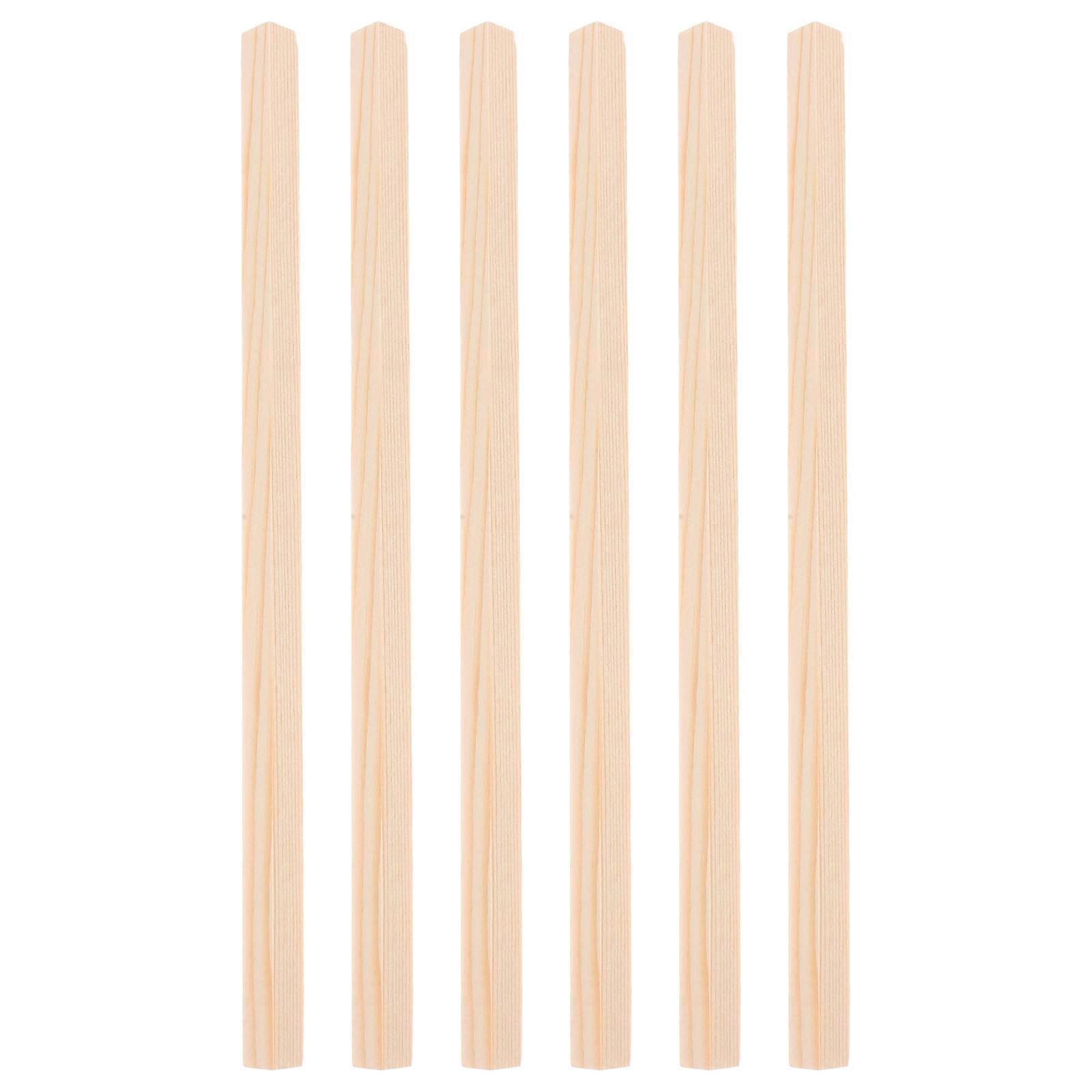 Wood Trim Wood Triangle Strips for Window Screen Edging 6Pcs Versatile Use