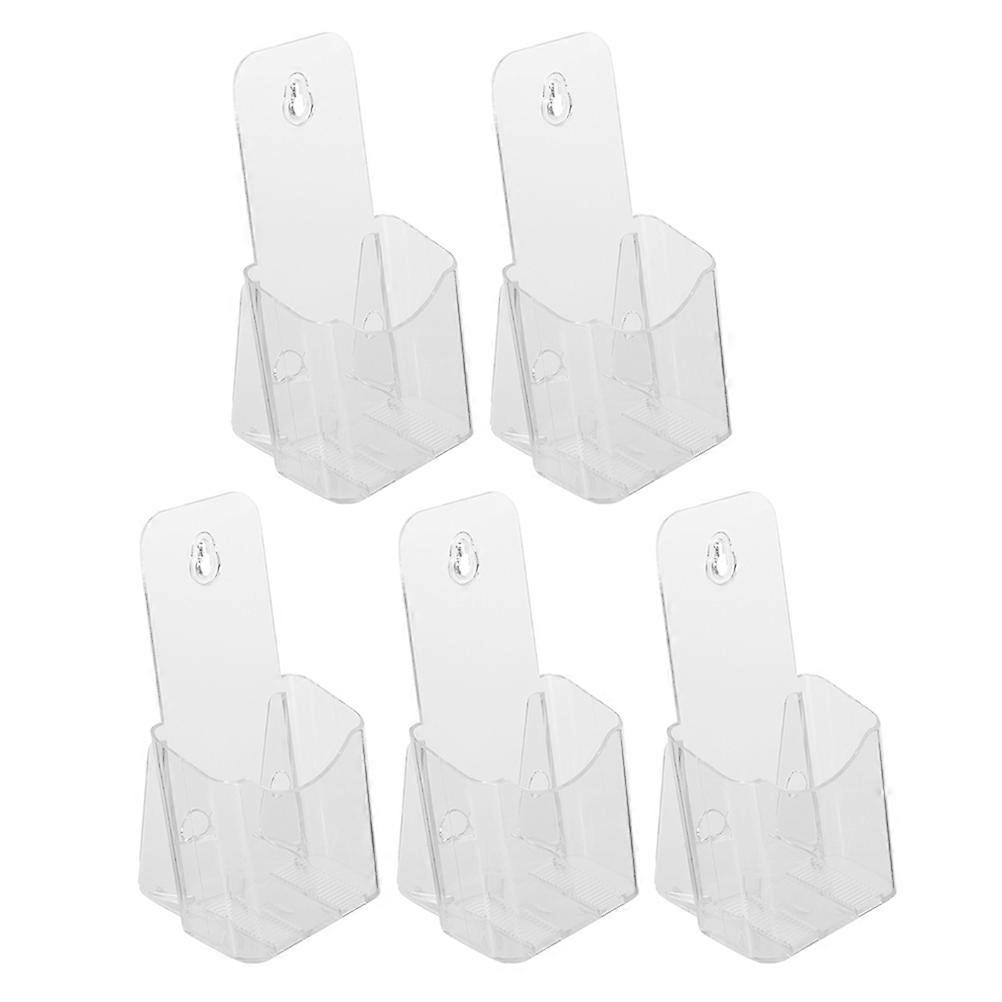 5Pcs Acrylic Wall File Organizer for Displaying Use Transparent Wall Holder