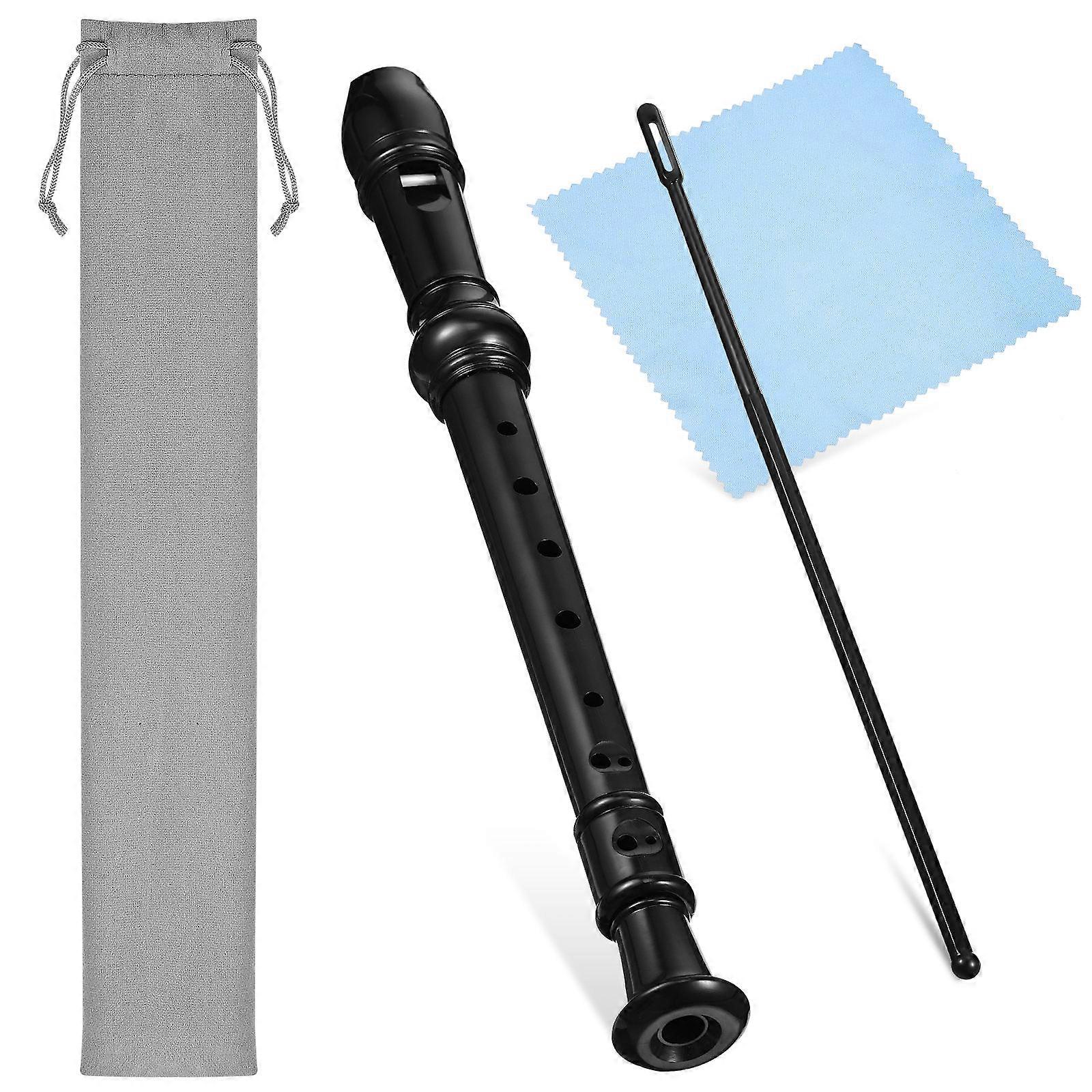 Flute Recorder Instrument for Playing 3Sets with Cleaning Rod and Storage Bag
