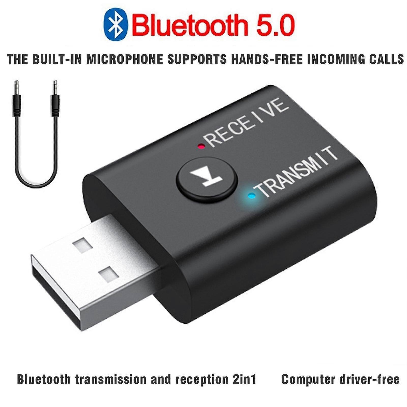 USB Bluetooth 5.0 Audio Transmitter Receiver Adapter for TV PC Car AUX-Speaker6i