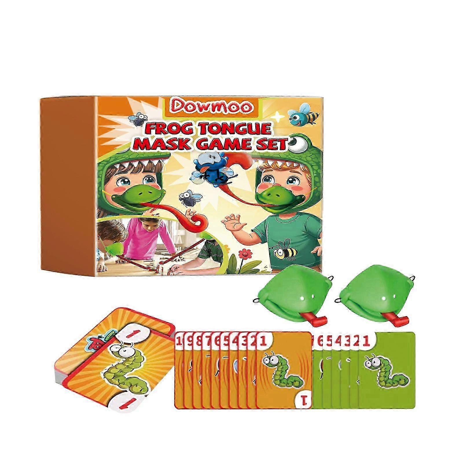 Fun Frog Tongue Mask Game Set for Kids & Family  Boost Coordination & Observation