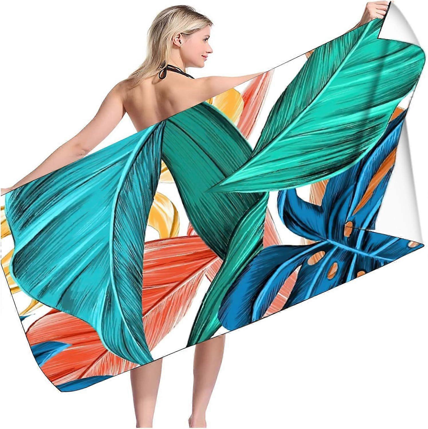 Beach Towel. Compact Packable for Travel. 63''x32''