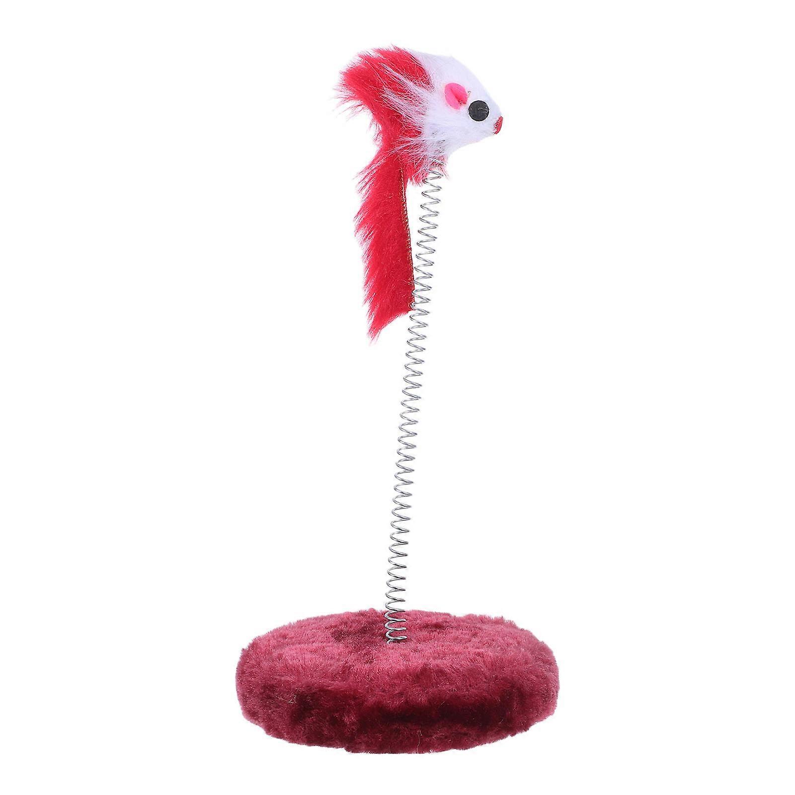 Cat Teaser Wand Mouse for Engaging Play with Plush Spring