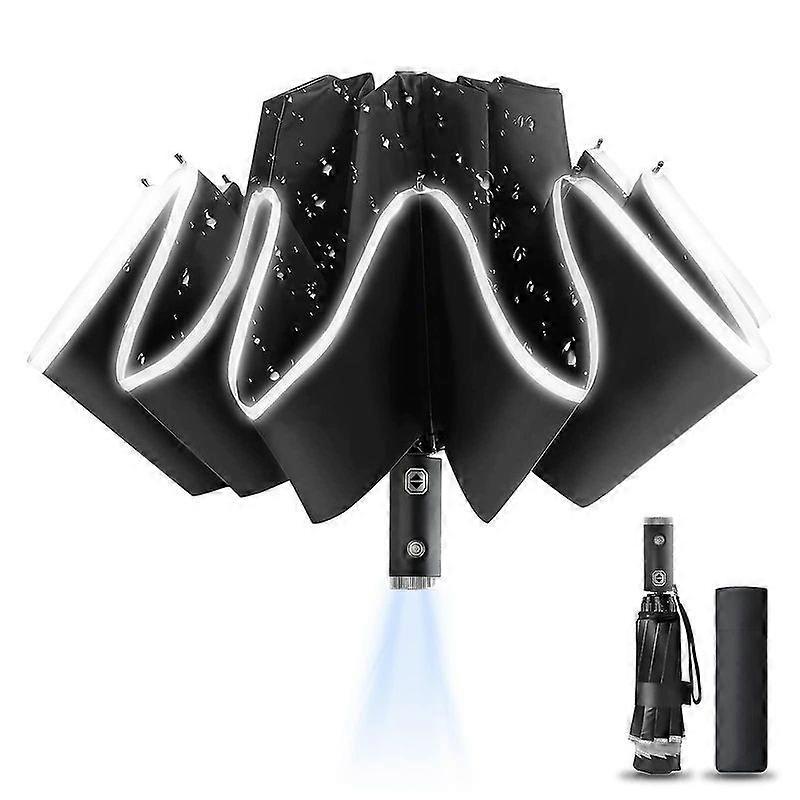 Windproof Umbrella Travel Umbrella Folding Umbrella - Compact, Automatic, Reflective Article
