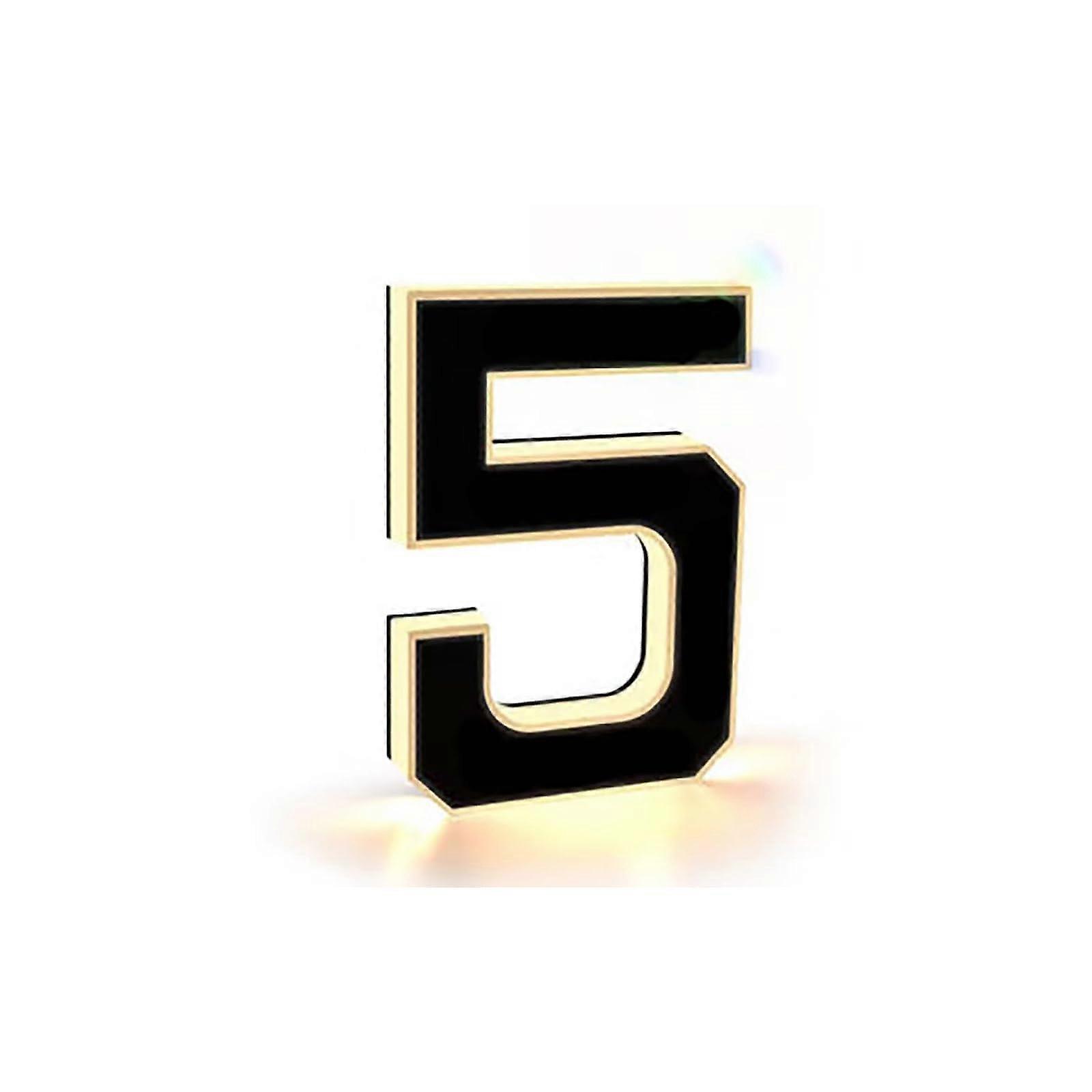 Solar Powered Lighted House Numbers for Outside Waterproof LED Illuminated Address Sign for Home