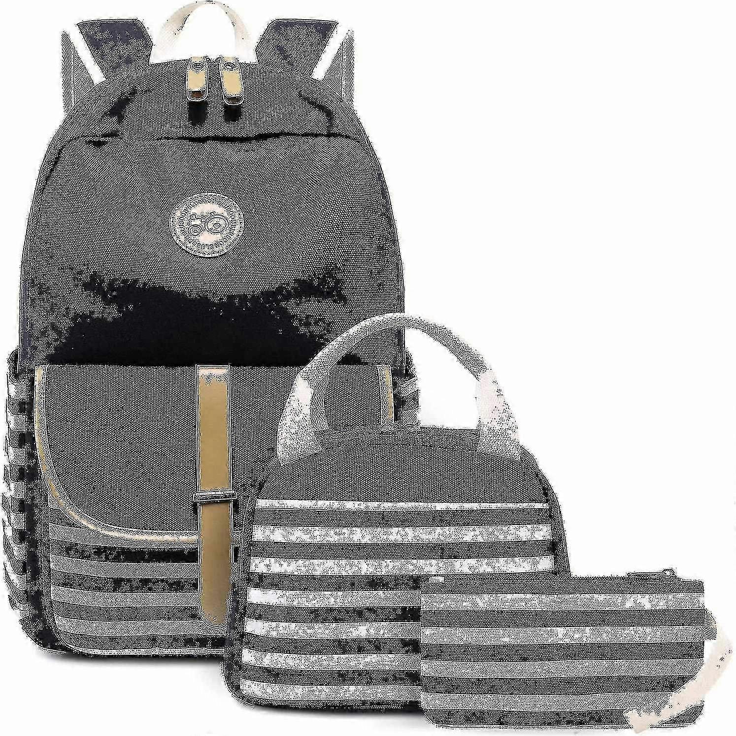 Backpack For High School Girls, Laptop (striped Bl)