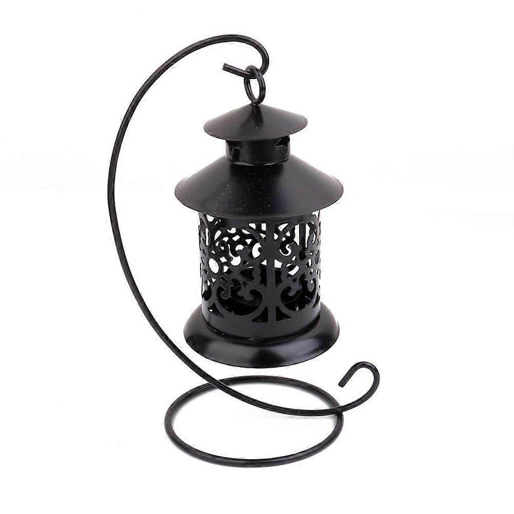 Moroccan Style Tea Light Stand for Light Use 1 Piece Black