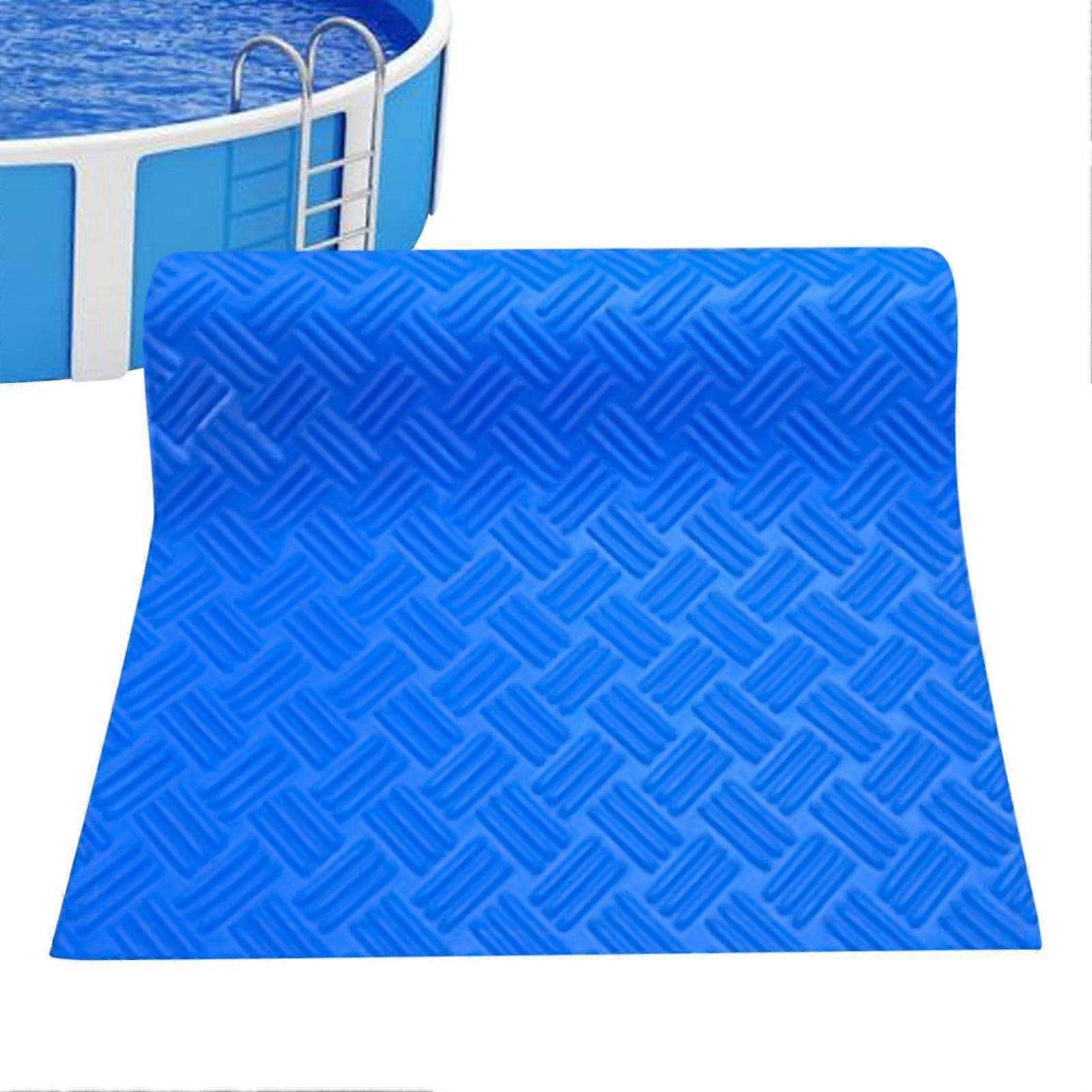 Pool Ladder Mat with AntiSlip Surface, Protects Swimming Pool Liner, Foldable Step Pad