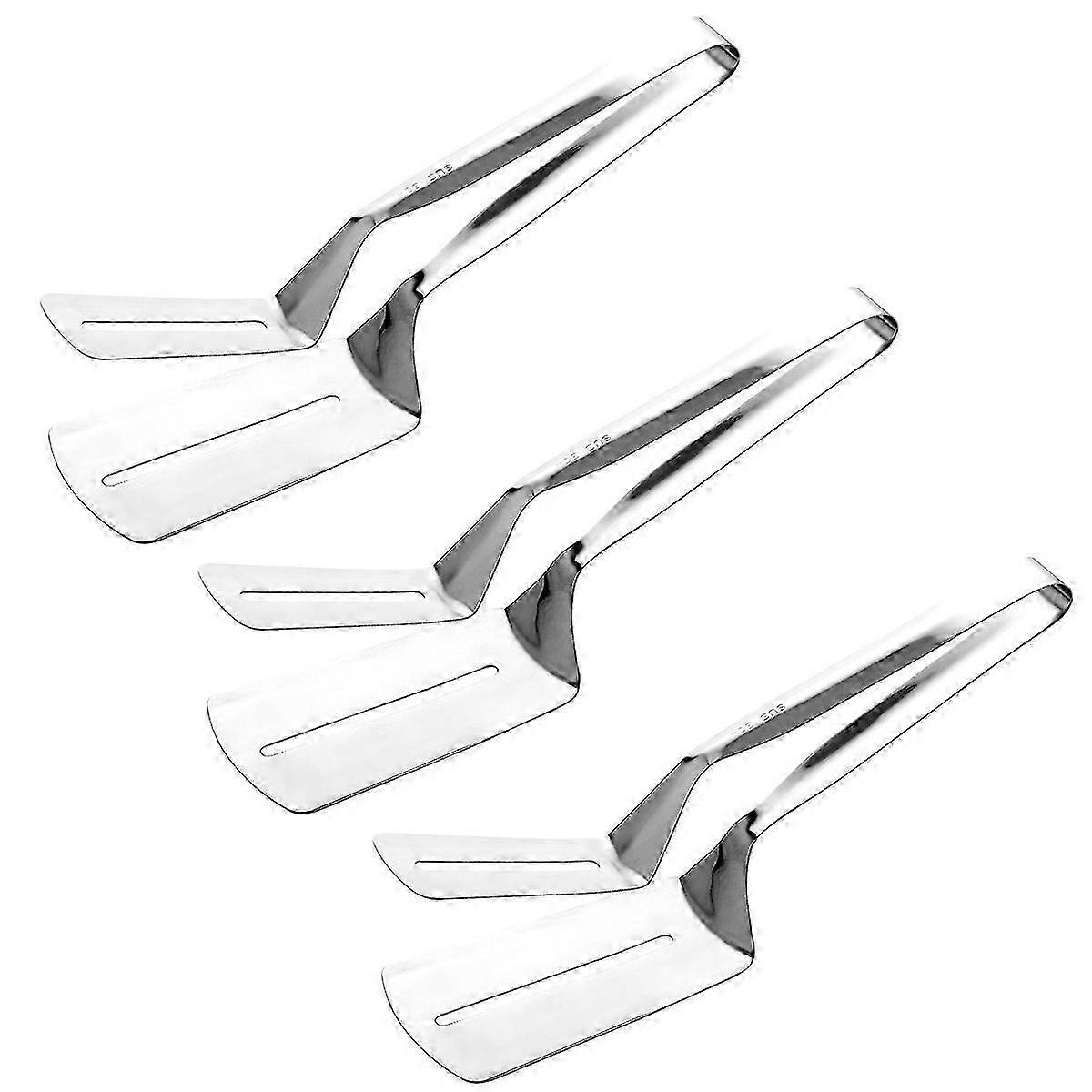 2026 Pieces Kitchen 304 Stainless Steel Multi-Function Bread Tongs
