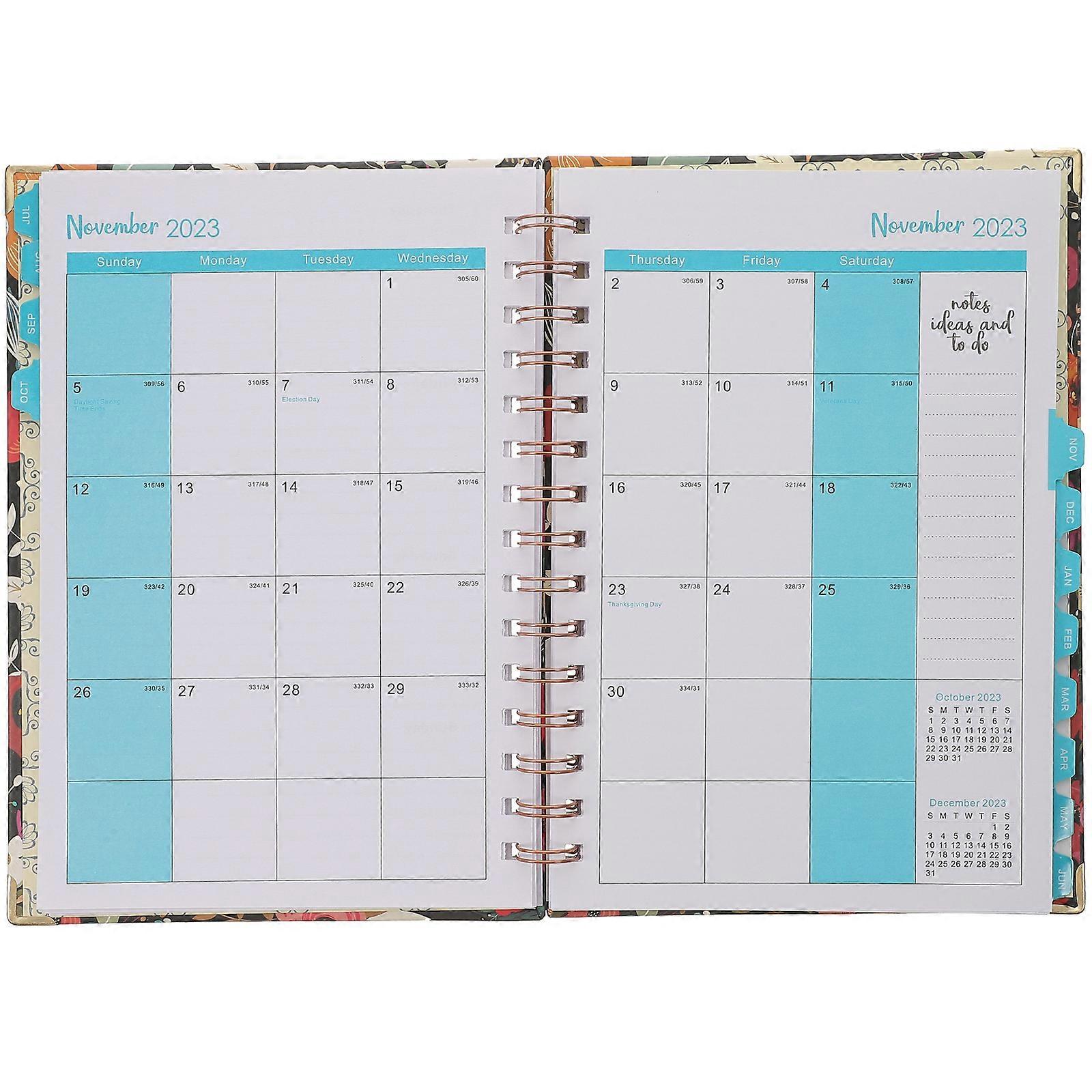 Writing Academic Planner Notebook for 5Pcs Student Office Planner Book