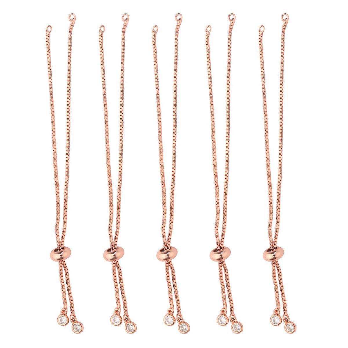 Adjustable Bracelets Chain for Decoration 5Pcs Semi-Finished