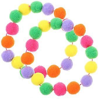 Pet Cat Collars with Elastic Plush Ball Design for 8Pcs Set