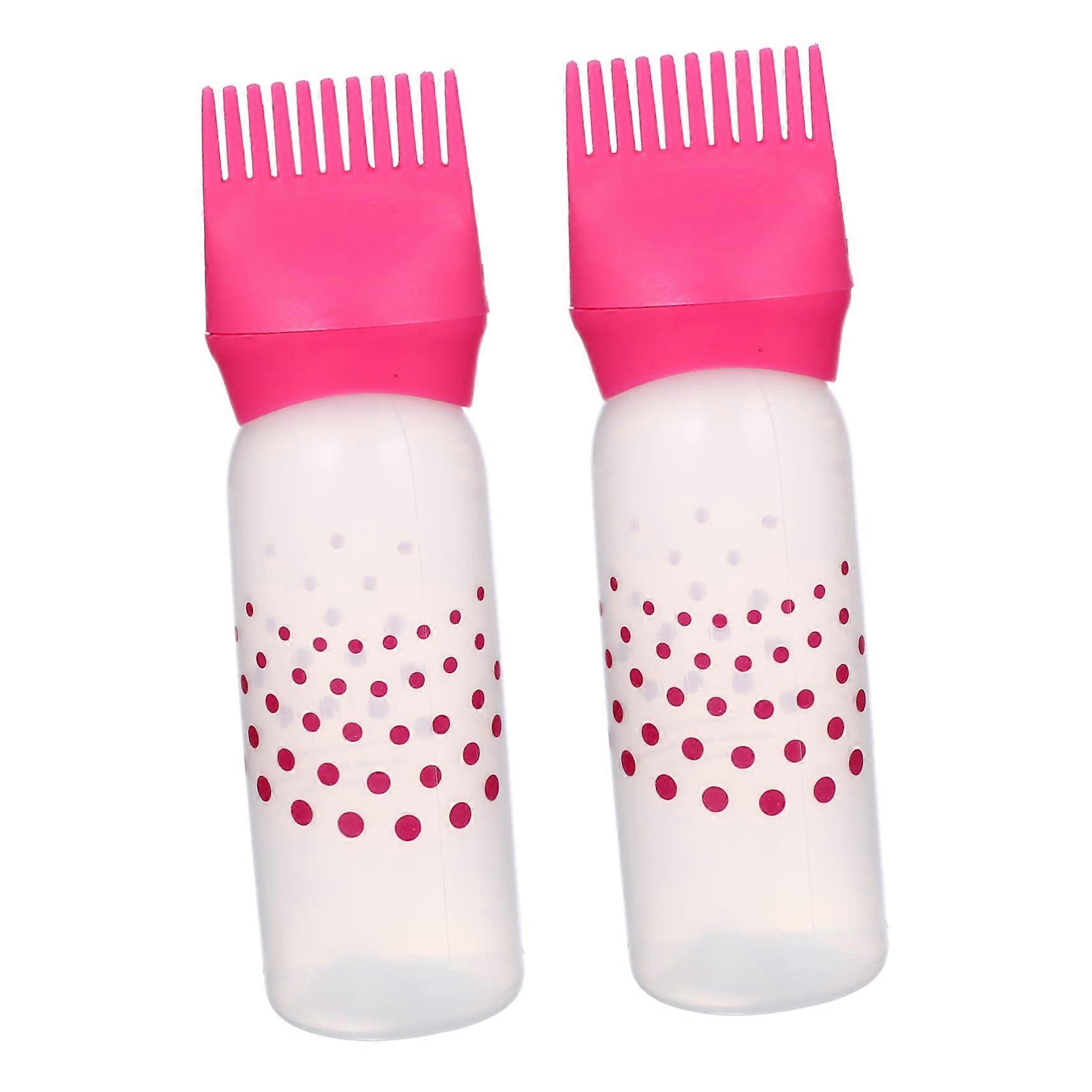 Hair Dye Applicator Bottle with Root Comb for Precise Root Touch Up and Even Color Distribution 2pcs