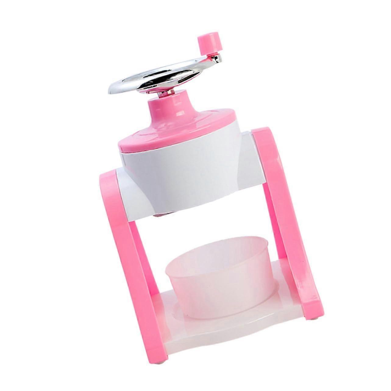 Manual Ice Crusher with Hand Crank for Summer Drinks and Desserts, Compact Sharp Blade Design