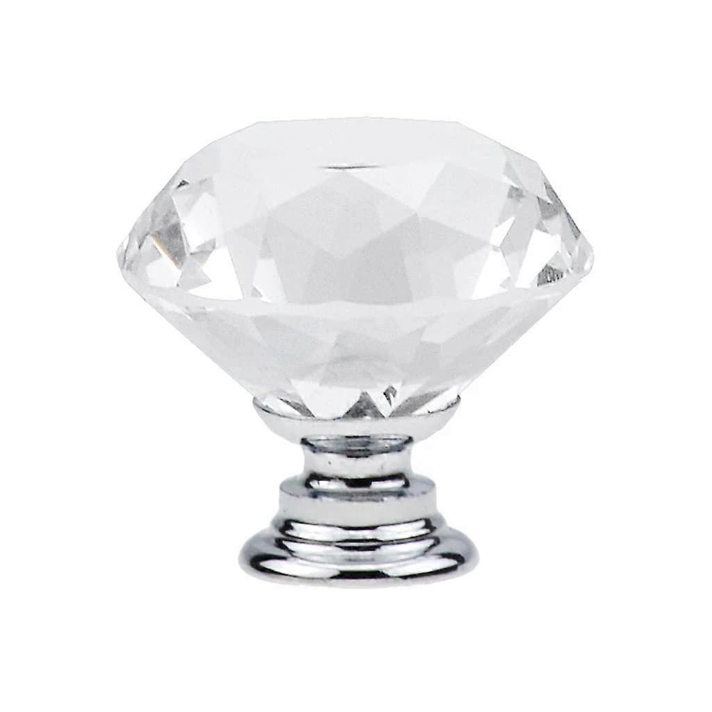 Diamond Shape Crystal Cabinet Knobs with Durable Zinc Alloy for Kitchen Drawer and Wardrobe Doors