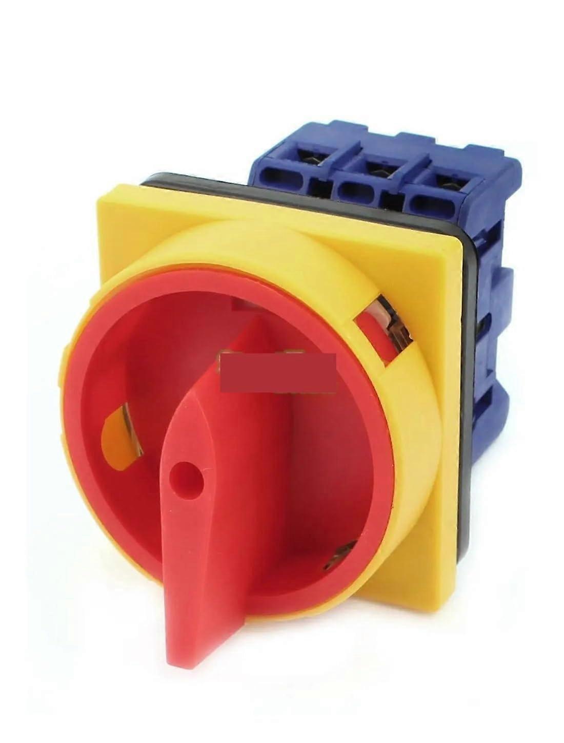 Self Locking 2 Position Cam Changeover Switch 600V 25A AC 50Hz Industrial Safety