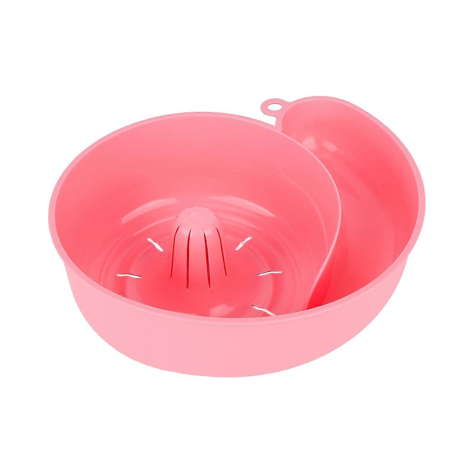 Vegetable Fruit Strainer Bowl with 2 in 1 Automatic Spin Cleaning, Small Kitchen Salad Spinner Pink
