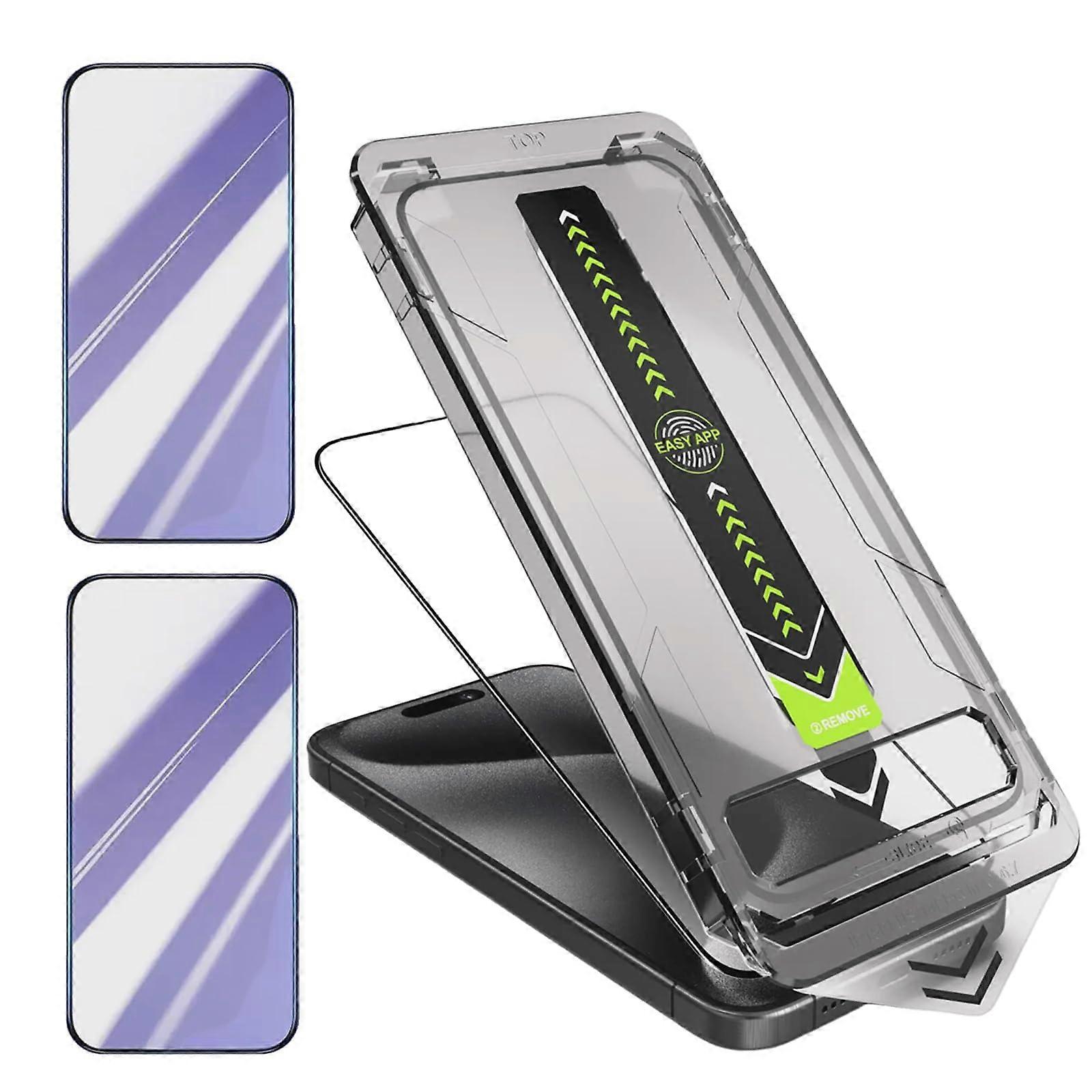 Privacy Tempered Glass Screen Protector 2 Pack for iPhone 14, HD AntiPeep, AntiFingerprint, 9H Full Coverage