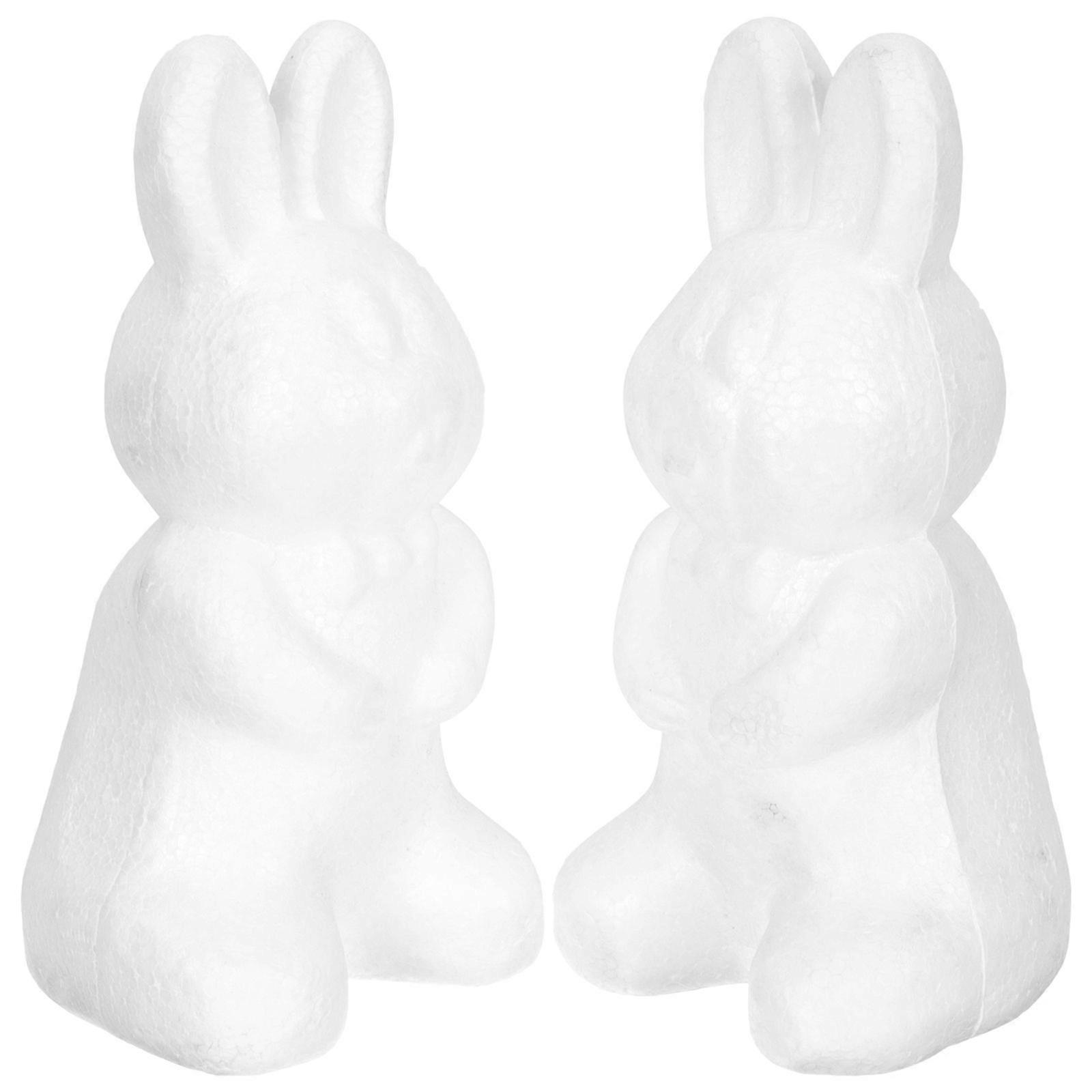 2Pcs Rabbit Shape Modelling Models Foams Bunny Models DIY Toys for Easter Party