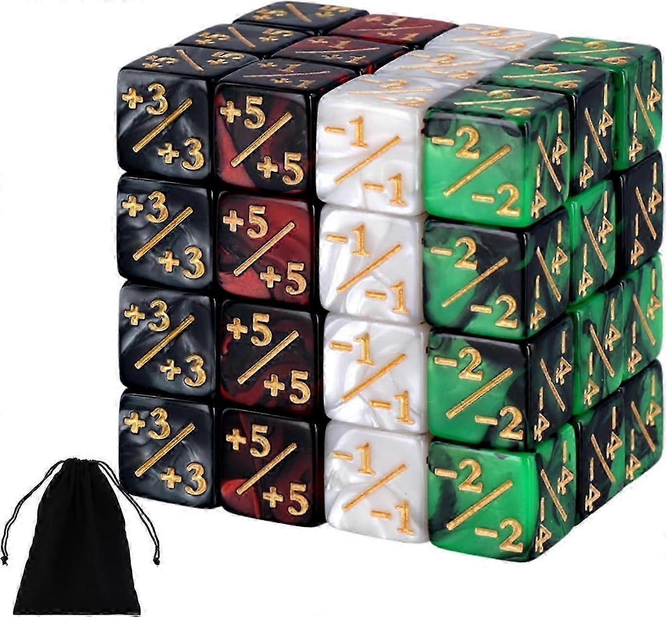 48pcs Acrylic Dice Counters Token Dice, for Magic The Gathering Dice Set D6 Dice