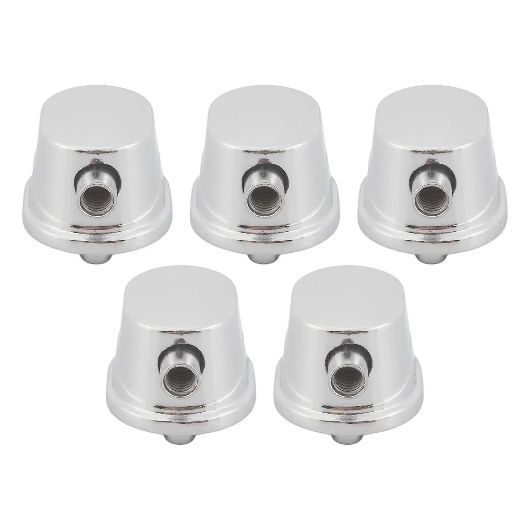 5PCS Silver Alloy Drum Kit Rectangular Claw Hook Lug Single End Drum Percussion Accessory Replacement Parts