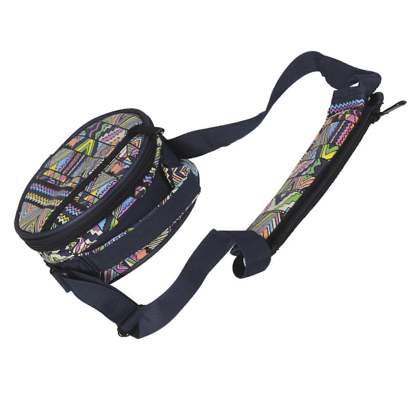 Waterproof Snare Drum Bag 5.5 Inch Oxford Fabric Padded Drum Backpack with Ethnic Pattern
