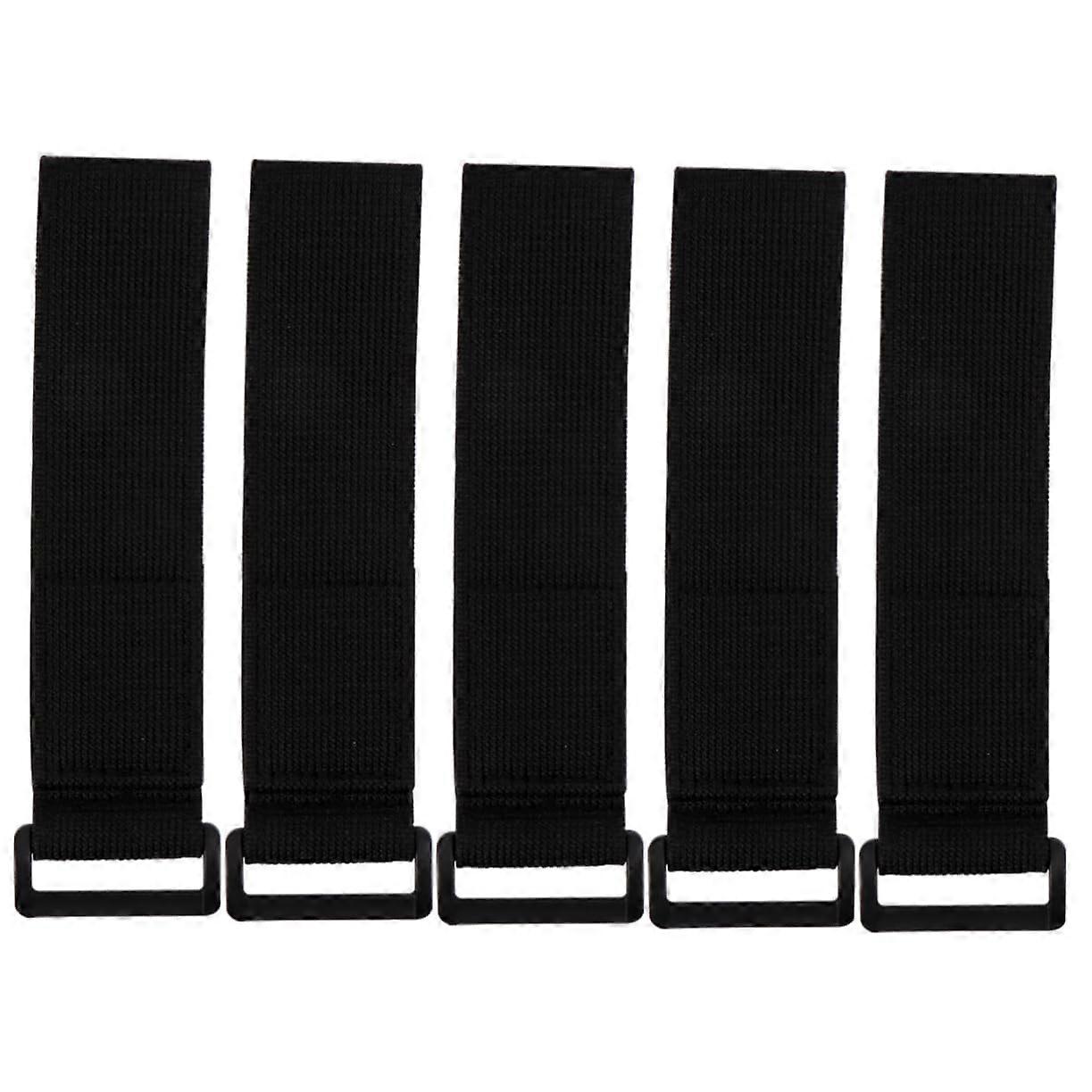 Cable Management Straps 5 Pack Reusable Adjustable for Cords Electronics Home Office Black