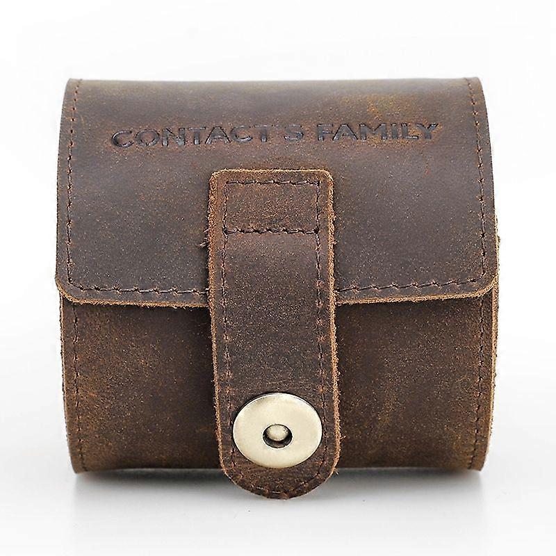 Single Watch Position Crazy Horse Leather Watch Box