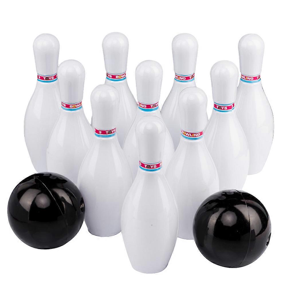 Kids Bowling Toy 2Pcs Plastic Bowling Play Set for Indoor Interactive Fun
