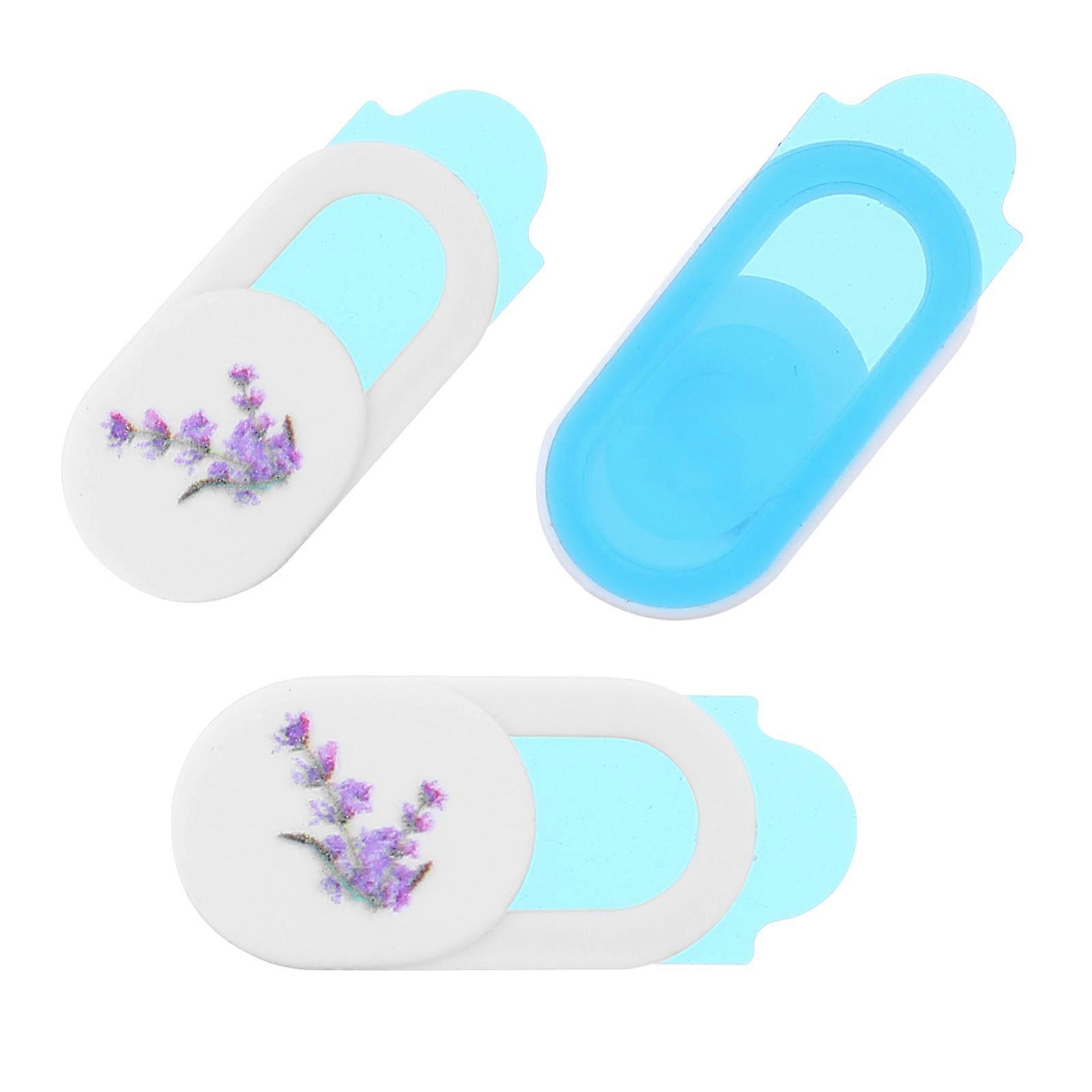 Lavender Pattern Slide Adhesive Webcam Blocker for Phone Privacy 6Pcs
