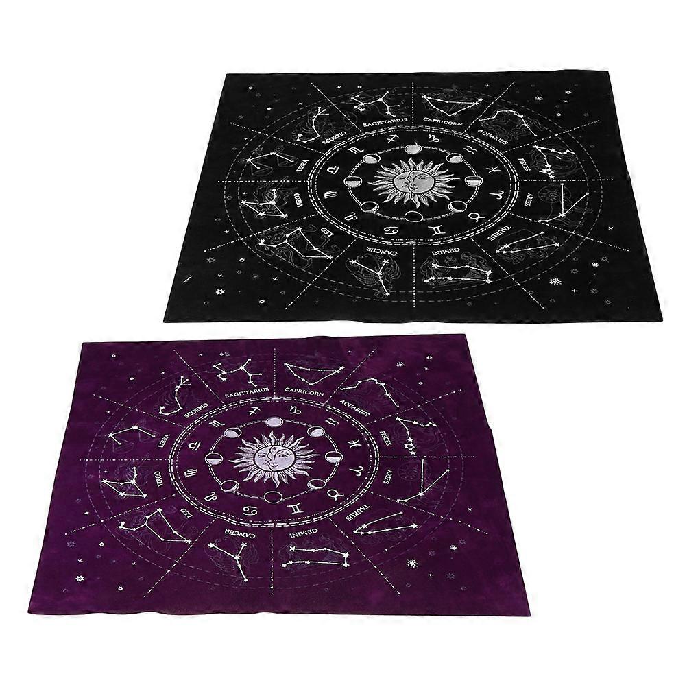 Divination Tools Tarot Tablecloth Fortune-tellers Washable Cotton 2Pcs