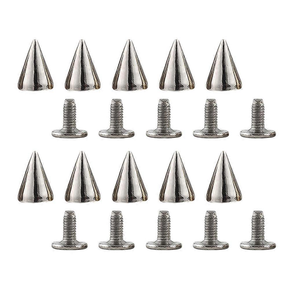 Unique Rivets Cone Shoes Rivets for Handmade DIY 100Sets Silver