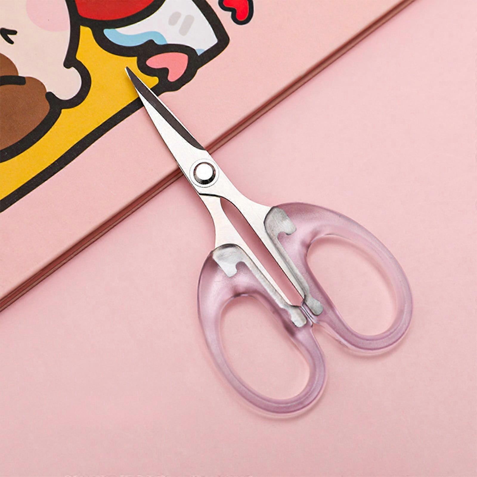 Scissors All Purpose, Simple Office Scissors Transparent Hand Helds Notebook Scissors, Small Scissors for Office
