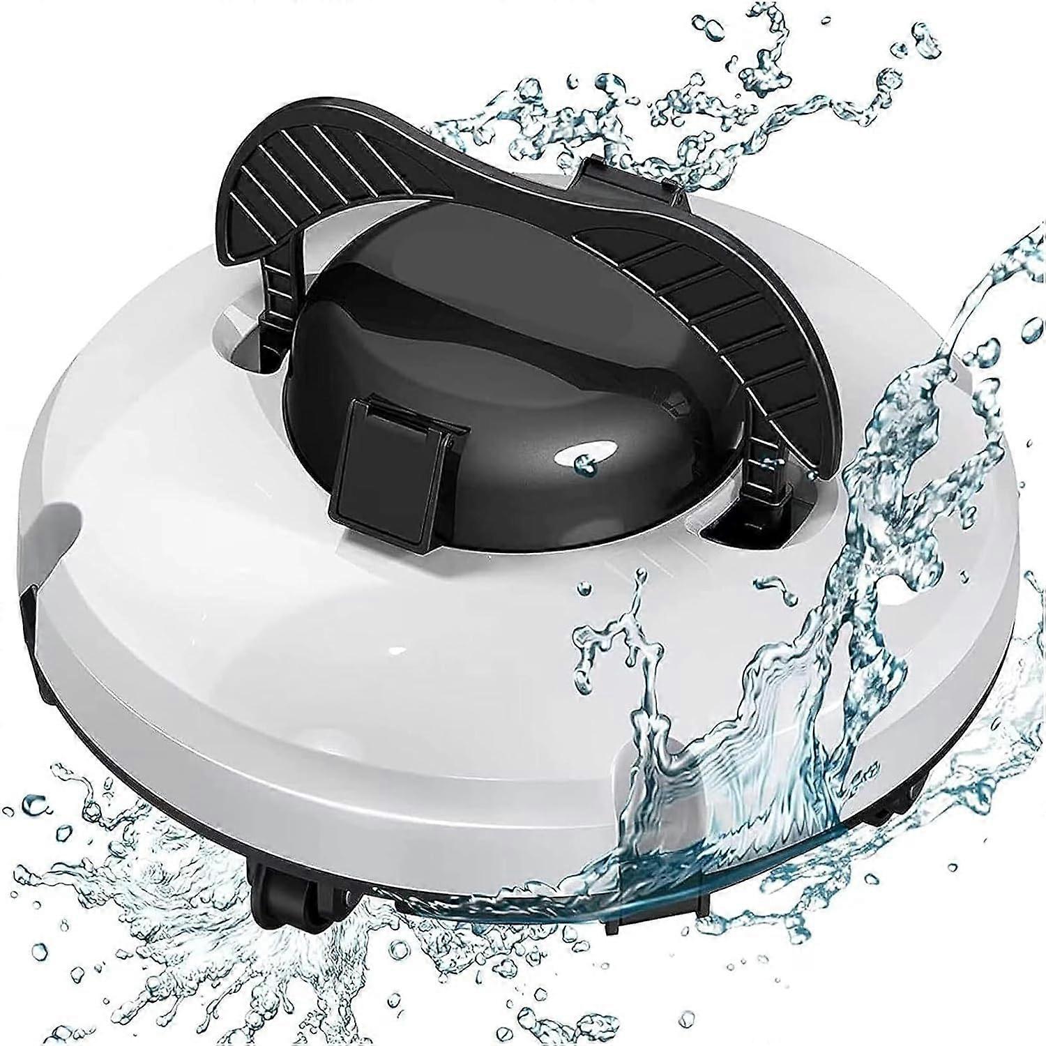 Cordless Robotic Pool Cleaner with LED Indicator, 120Min Runtime, Above Ground Auto Vacuum