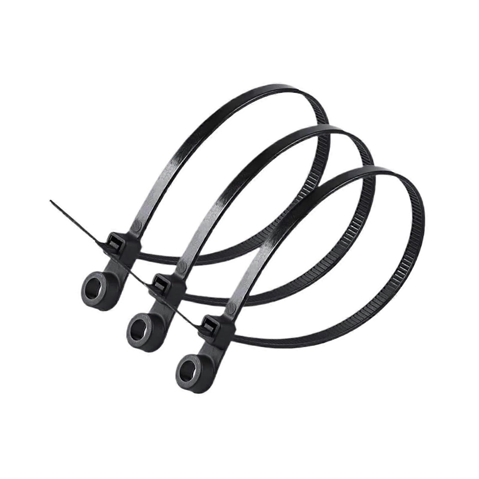 Cable Ties 4x150mm White Nylon with Screw Holes 100pcs SelfLocking for Secure Surface Mounting