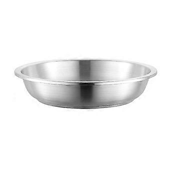 Assiette de camping Aqyh en acier inoxydable 304, finition mate, texture étirée, 14-26 cm