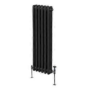 Traditional 3 Column Radiator 1500mm x 292mm Modern Central Heating Heater Matt Black Carbon Steel