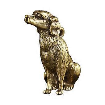 Golden Copper Dog Key Chain Pendant for Decor Stylish Animal Ornament