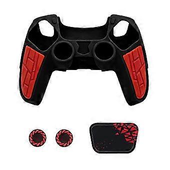 Siliconen hoesje voor PS5 DualSense-controller met duimgreepkapjes, zachte beschermhoes, speciale editie.