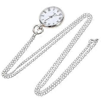 Pocket Watch, Alloy Hanging Watch, Silver Decorative Watch for Daily Use
