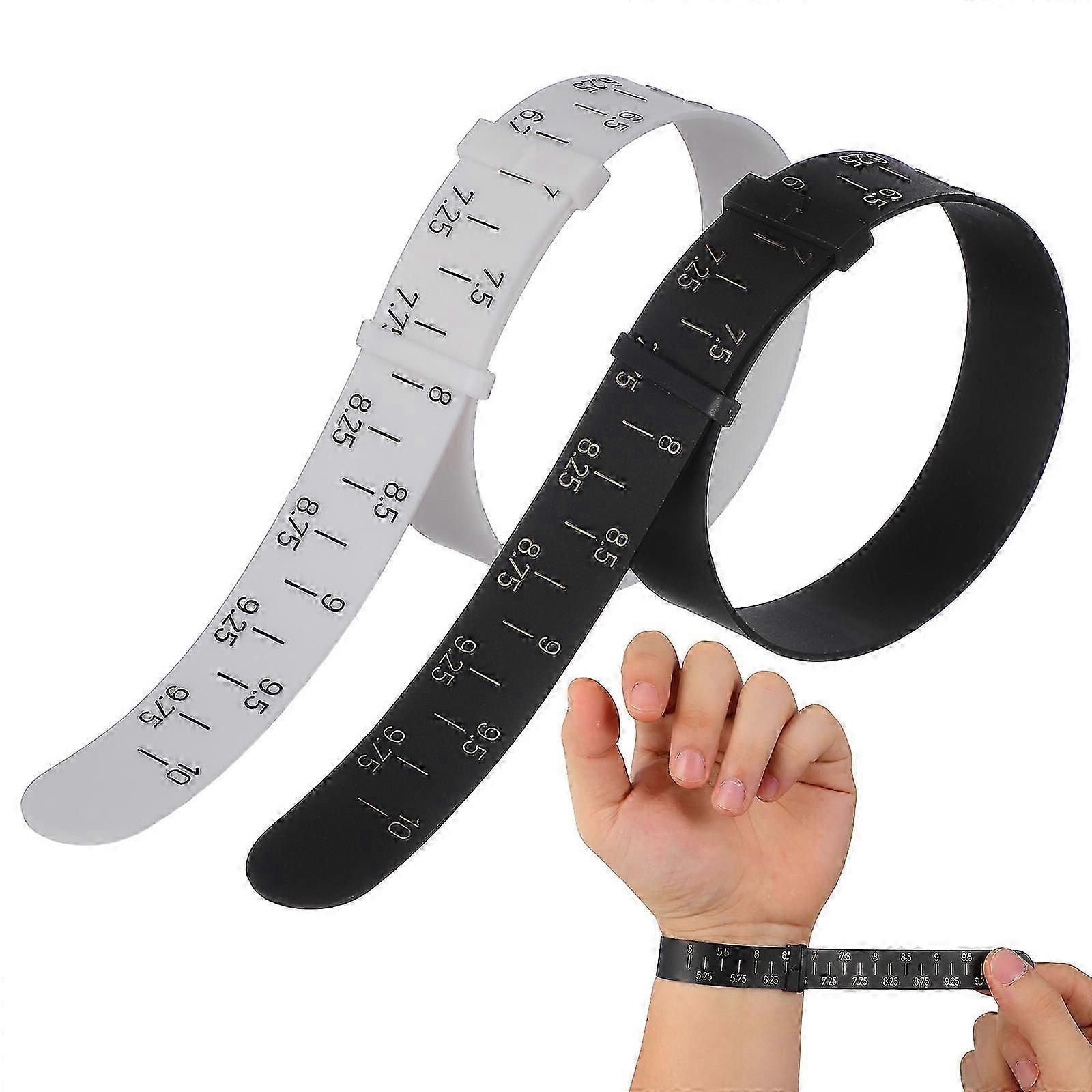 Wrist Gauge Bracelet Sizer for Measuring Use 2Pcs PU Assorted