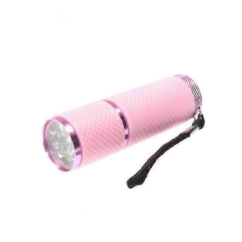 Keychain Mini Led Flashlight Torch Uses Hook Pink 1pcs-pink