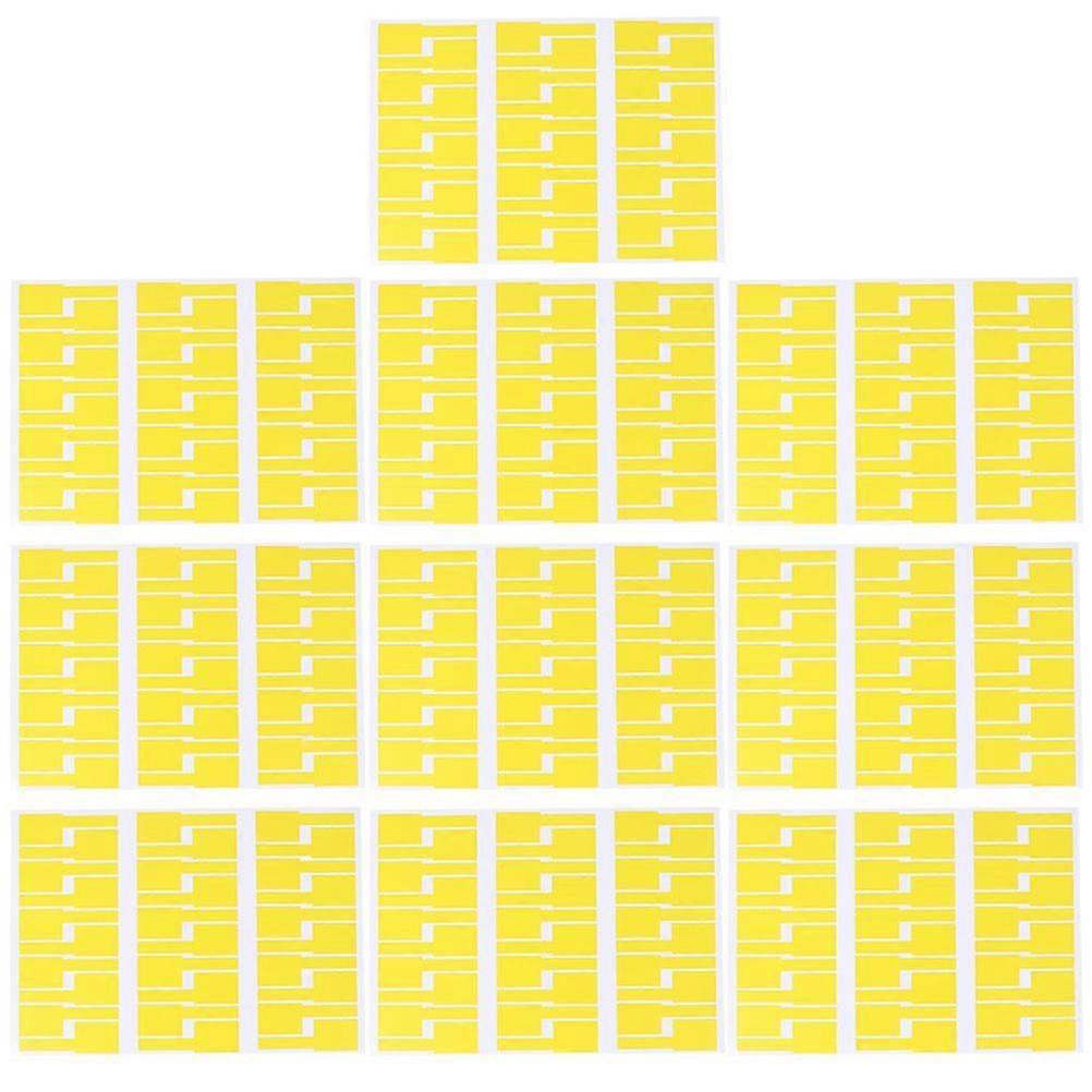 10Pcs Durable A4 Self-adhesive Sticker Creative Identification Tags (Yellow)