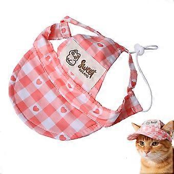 Pet Sun Visor Hat - Adjustable UV Protection Cap for Dogs or Cats